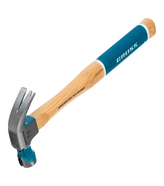 Молоток-гвоздодер Gross AMERICAN HICKORY 10414 200 г, угол 45 магнит обрезиненная рукоятка