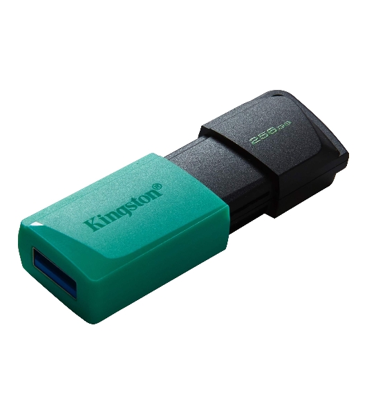 Флешка USB Kingston DataTraveler Exodia М (DTXM/256Gb), 256Gb, USB 3.2 Gen 1, R/W 150/60, черный/бирюзовый