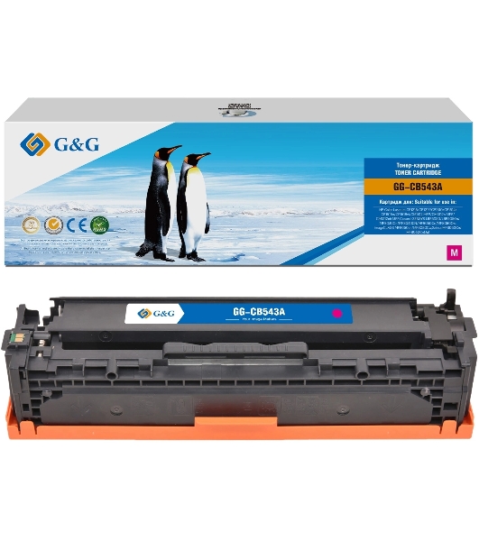 Картридж G&G аналог HP CB543A/125A/Canon 716 красный 1.4k с чипом