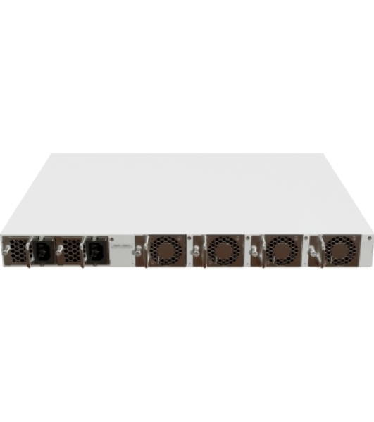 Коммутатор MikroTik CRS520-4XS-16XQ-RM Cloud Router Switch with Quad-Core AL52400 2 GHz CPU, 4 Gb RAM, 98CX8410 switch chip, 2 x 10G Eth ports, 4 x 25G SFP28 ports, 16 x 100G QSFP28 ports, RouterOS L5, 1U rackmount enclosure, dual hot-swap PSU, 4 x hot-swap fans