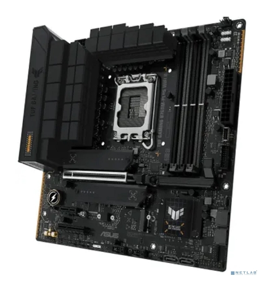 Материнская плата ASUS TUF GAMING B760M-PLUS WIFI II, LGA 1700, Intel B760, 4xDDR5, 4xSATA, 3xM.2, 1xPCIe 5.0 x16, 1xPCIe x4, 1xUSB-A 3.2 Gen 2, 2xUSB-A 3.2 Gen 1, 4xUSB 2.0, 1xUSB-C 3.2 Gen 2x2, 1x2.5Gb LAN, 5x3.5 мм, 7.1, Wi-Fi 6E, Bluetooth 5.3, mATX