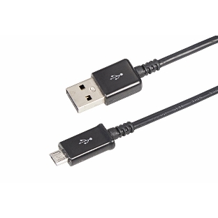 Кабель Rexant USB кабель microUSB длинный штекер 1М черный