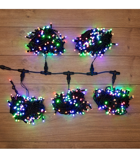 Гирлянда Neon-night LED ClipLight 24V, 5 нитей по 20 метров, цвет диодов мульти