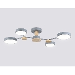 Светильник Ambrella light FL4859/4 GR/WD серый/дерево 60W 3000-6000K 700*400*120 (без ПДУ), фото9