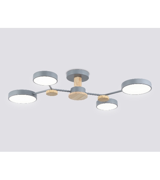 Светильник Ambrella light FL4859/4 GR/WD серый/дерево 60W 3000-6000K 700*400*120 (без ПДУ)