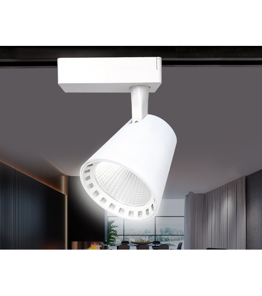 Трековый однофазный светодиодный светильник Ambrella light GL5975 WH белый LED 24W 4200K 24°