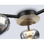 Светильник Ambrella light LH12006/3 BK/GD/SM черный/золото/дымчатый 18W 3000K D640*170, фото4