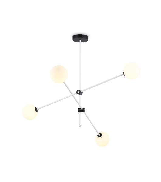 Светитльник Ambrella Light TR2505/4 WH/BK белый/черный G9/4 max 10W D970*700