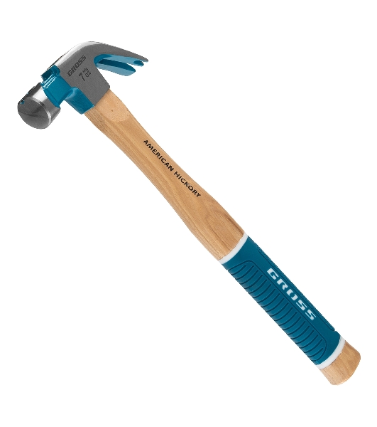Молоток-гвоздодер Gross AMERICAN HICKORY 10414 200 г, угол 45 магнит обрезиненная рукоятка