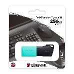 Флешка USB Kingston DataTraveler Exodia М (DTXM/256Gb), 256Gb, USB 3.2 Gen 1, R/W 150/60, черный/бирюзовый, фото10