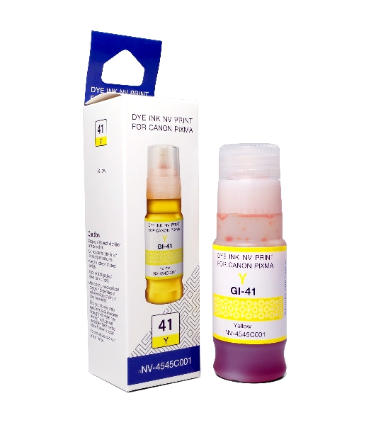 Чернила NVPrint GI-41 Y (NV-4545C001) для Canon Pixma G1420, G2420, G3420, G2460, G3460 (70 мл) Yellow (в коробке) совместимые