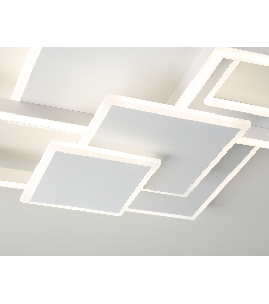 Потолочный светодиодный светильник Ambrella light FA1031/5 WH белый 95W 3000K-6400K 705*500*95 (ПДУ ИК)