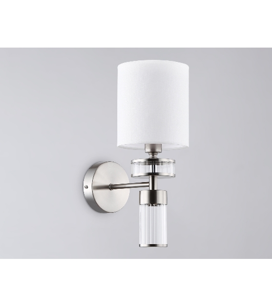 Настенный светильник Ambrella light LH71295 SN/WH никель/белый E14 max 40W 210*130*340