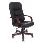Кресло Бюрократ T-9908/WALNUT черный, кожа, фото13