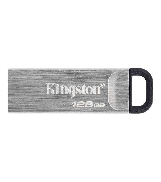 Флешка USB Kingston DataTraveler KYSON (DTKN/128 Gb), 128Gb, USB 3.2 Gen 1, R/W 200/60, серебристый/черный