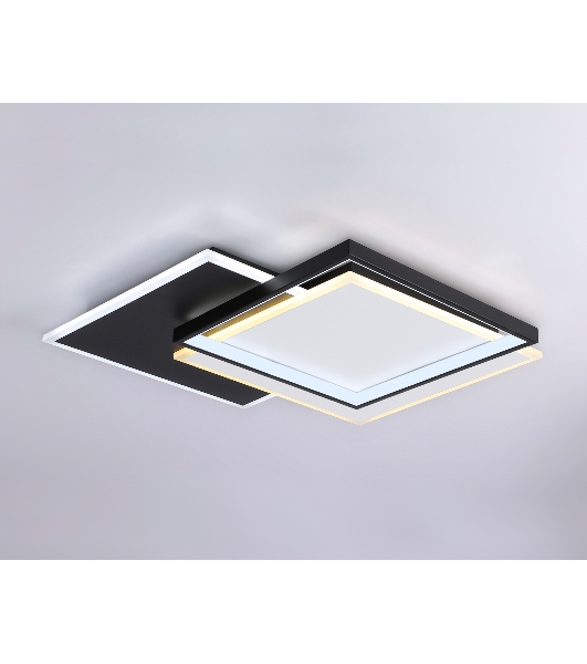 Светильник Ambrella light FA7723 WH/BK белый/черный 3000K-6400K 82W 500*500*70 (ПДУ РАДИО 2.4G)