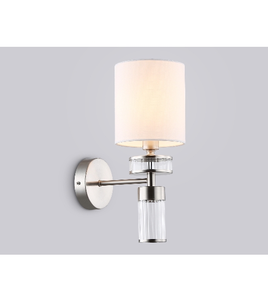 Настенный светильник Ambrella light LH71295 SN/WH никель/белый E14 max 40W 210*130*340