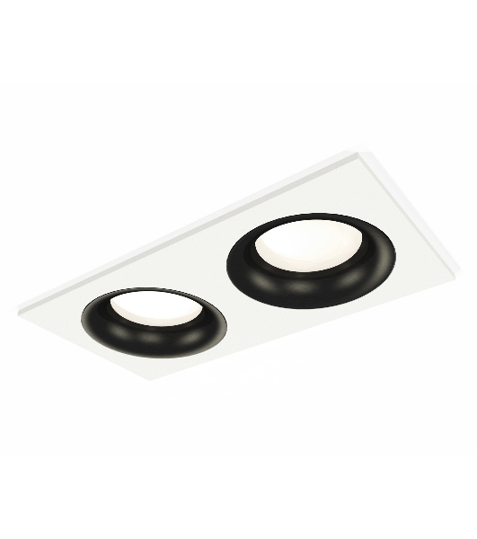 Комплект встраиваемого светильника Ambrella light XC7635002 SWH/PBK белый песок/черный полированный MR16 GU5.3 (C7635, N7011)