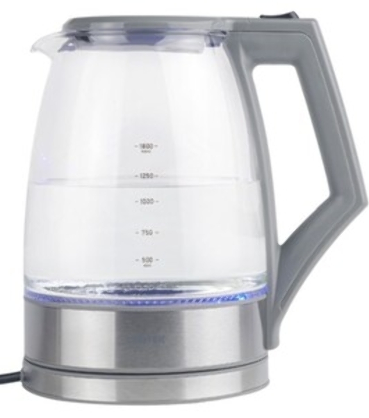 Чайник Centek CT-0014 серый, 2200 Вт, 1.8 л