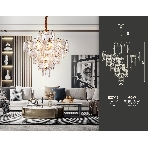 Светильник Ambrella light TR5233/12 SGD/CL/FR золото/прозрачный/белый матовый E27*12 max 40W D600*610, фото6