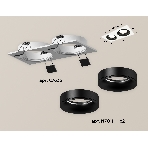 Комплект встраиваемого светильника Ambrella light XC7635002 SWH/PBK белый песок/черный полированный MR16 GU5.3 (C7635, N7011), фото 1