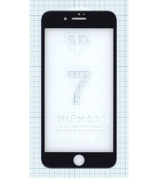 Защитное стекло 4D для Apple iPhone 7/8 Plus черный