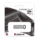 Флешка USB Kingston DataTraveler KYSON (DTKN/128 Gb), 128Gb, USB 3.2 Gen 1, R/W 200/60, серебристый/черный, фото16