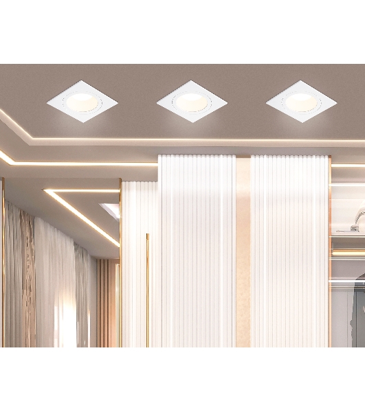 Встраиваемый точечный светильник Ambrella light TN102826 WH/WH белый/белый GU5.3 92*92*50
