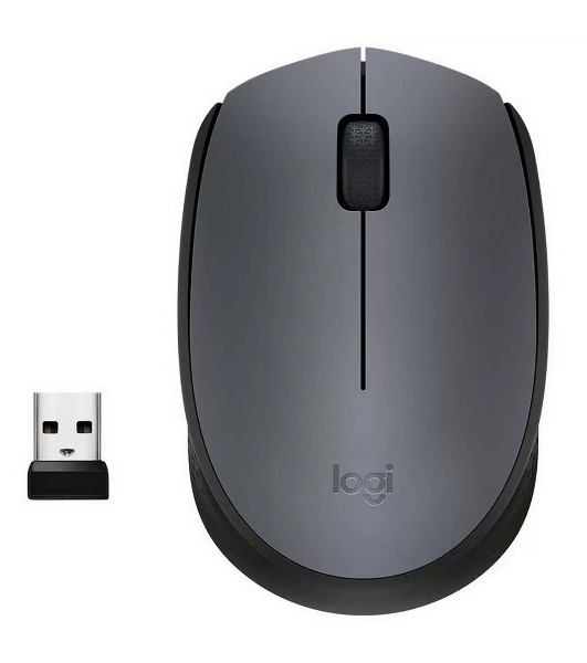 Мышь беспроводная Logitech M170 черный/темно-серый, 1000 dpi, радиоканал, USB, кнопки - 3