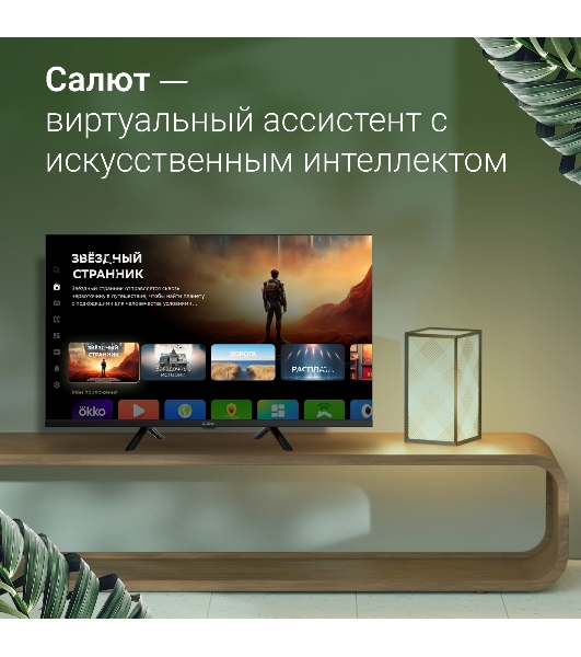 Телевизор Digma 32' DM-LED32SBB34 Metal черный LED HD 60Hz Салют ТВ