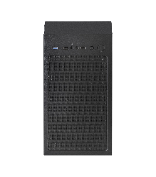Компьютерный корпус Miditower ExeGate EVO-8243 (ATX, без БП, 2хUSB+1хUSB 3.0, черный, 3 вент. с RGb подсветкой, боковая панель - закаленное стекло)