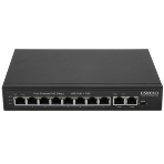 Коммутатор PoE Osnovo SW-20820(120W), 8 x FE с поддержкой PoE (IEEE 802.3af/at), 2 x GE, до 30W на порт, суммарно до 115W, фото4