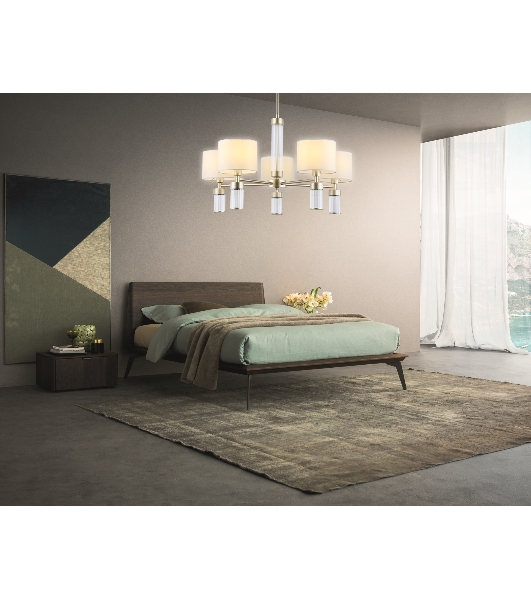 Люстра Ambrella light LH71301/5 CGD/WH золото/белый E14/5 max 40W D680*740