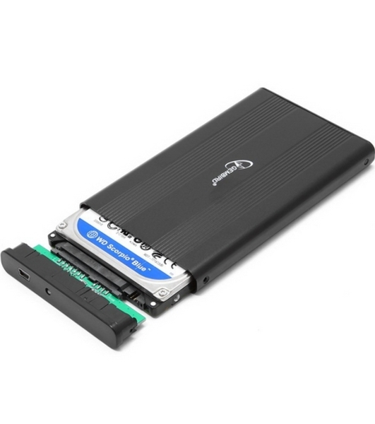 Внешний корпус для HDD Gembird EE2-U2S-5 2.5' EE2-U2S-5, черный, USB 2.0, SATA