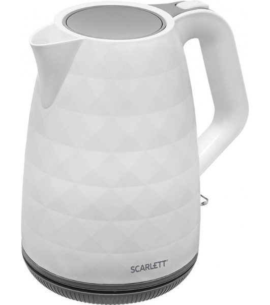 Чайник электрический Scarlett SC-EK18P49 1.7 л, 2200 Вт, белый/серый (корпус: пластик)
