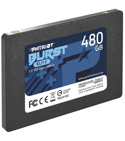 Накопитель SSD Patriot Burst Elite, 480Gb, SATA, 2.5', R/W 450/320