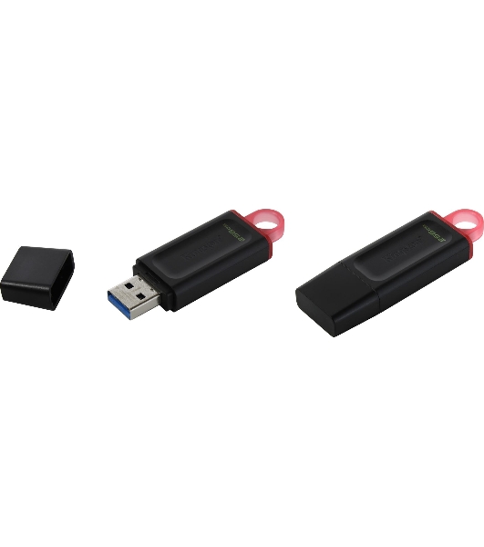 Флешка USB Kingston DataTraveler Exodia (DTX/256GB), 256Gb, USB 3.2 Gen 1, R/W 200/60, черный/розовый