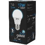 Лампа светодиодная Gauss 102502312 12Вт цок.: E27 груша 220B 6500K св. свеч. бел. хол. (упак.: 10 шт), фото2