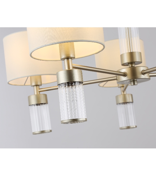 Люстра Ambrella light LH71301/5 CGD/WH золото/белый E14/5 max 40W D680*740