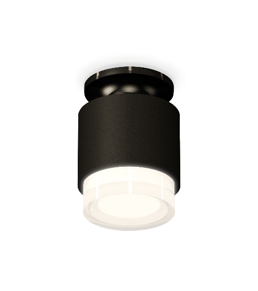 Светильник Ambrella Light XS7511065 SBK/PBK/FR черный песок/черный полированный/белый матовый MR16 GU5.3 (N7926, C7511, N7160)