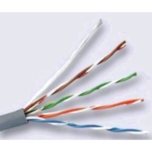 Кабель сетевой HQ Solid Cu 4 pair 0.42мм cat5E 305м серый (43648)
