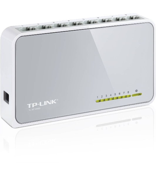 Коммутатор TP-Link SOHO TL-SF1008D Коммутатор 8-port 10/100M mini Desktop Switch, 8 10/100M RJ45 ports, Plastic case