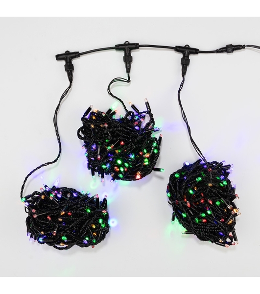 Гирлянда Neon-night LED ClipLight 24V, 3 нити по 20 м, свечение с динамикой, цвет диодов мульти