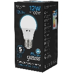 Лампа светодиодная Gauss 102502312 12Вт цок.: E27 груша 220B 6500K св. свеч. бел. хол. (упак.: 10 шт), фото 1