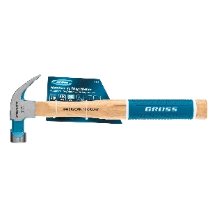 Молоток-гвоздодер Gross AMERICAN HICKORY 10414 200 г, угол 45 магнит обрезиненная рукоятка
