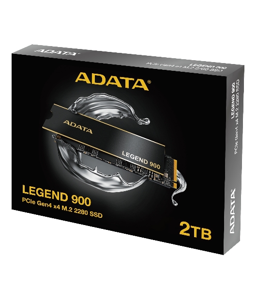 Накопитель SSD ADATA LEGEND 900, 2000Gb, PCIe 4.0 x4, 2280, NVMe, R/W 7000/5400, с радиатором