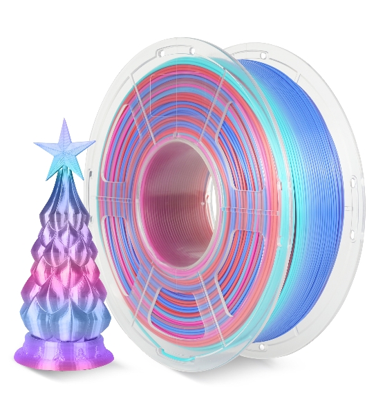 Филамент NVPrint Silk PLA+ Rainbow 02 для 3D печати диаметр 1.75мм длина 330 метров масса 1 кг
