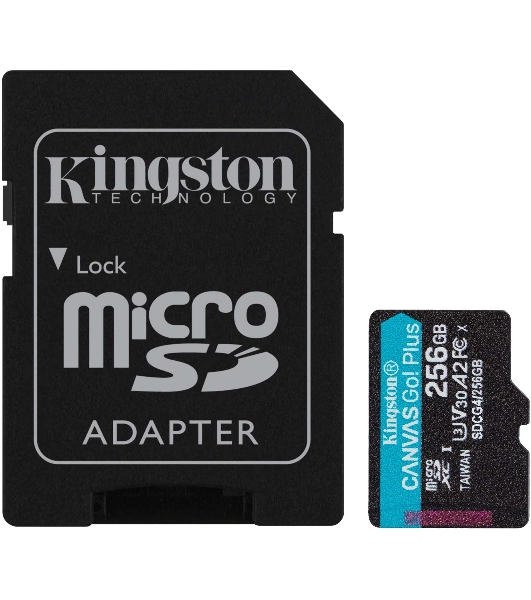 Флеш карта microSDXC 256Gb Kingston SDCG4/256Gb Canvas Go! Plus A2 + adapter