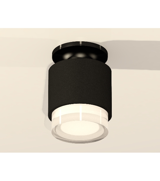 Светильник Ambrella Light XS7511065 SBK/PBK/FR черный песок/черный полированный/белый матовый MR16 GU5.3 (N7926, C7511, N7160)