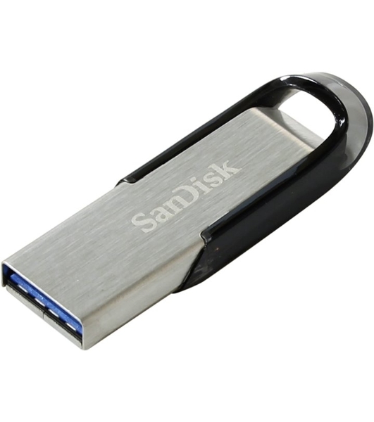 Флешка USB Sandisk CZ73 Cruzer Ultra Flair (SDCZ73-128G-G46), 128Gb, USB 3.0, R/W 150/45, серебристый/черный